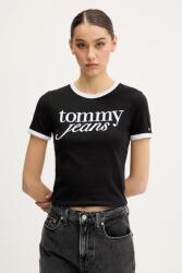 Tommy Jeans pamut póló fekete, DW0DW20631 - fekete XL