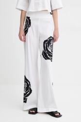 Blugirl Blumarine nadrág fehér, magas derekú széles, RA5042. T2993 - fehér 38