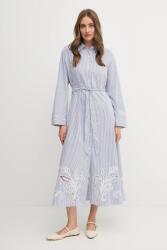 Tommy Hilfiger pamut ruha midi, egyenes, WW0WW44660 - kék 38