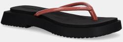 Calvin Klein Jeans flip-flop SQ LOW WEDGE SANDAL STITCH rózsaszín, platformos, YW0YW01716 - rózsaszín Női 37
