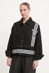 adidas Originals farmerdzseki DENIM TRACK TOP fekete, átmeneti, oversize, JJ3095 - fekete M