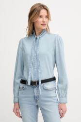 Benetton pamut ing fűzős nyakkivágású, regular, 5RZKDQ0BE - kék M