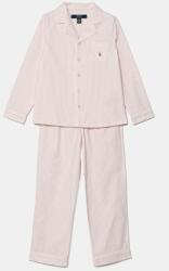Ralph Lauren gyerek pamut pizsama 2 db rózsaszín, mintás, 4P0198 - rózsaszín 122-128