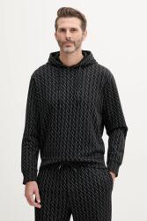 Giorgio Armani pamut melegítőfelső fekete, mintás, kapucnis, XM001225 AF11847 - fekete XL