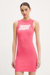 Tommy Hilfiger ruha rózsaszín, mini, testhezálló, DW0DW21351 - rózsaszín M