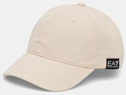EA7 Emporio Armani pamut baseball sapka bézs, nyomott mintás, AF11989.7X000047 - bézs M