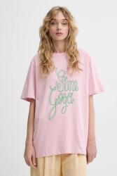 Stine Goya pamut póló rózsaszín, SG-SS25-T009-2243P - rózsaszín L