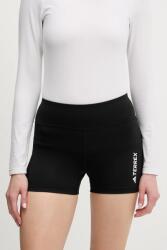 adidas TERREX rövidnadrág fekete, nyomott mintás, magas derekú, JF1261 - fekete S