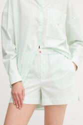 Calvin Klein Jeans pamut rövidnadrág zöld, sima, magas derekú, J20J225218 - zöld XL