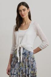 Lauren Ralph Lauren vászon kardigán fehér, könnyű, 200963665 - fehér XS
