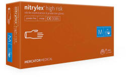 Mercator Medical Nitrylex high risk púdermentes nitril kesztyű narancs (RD30001002)