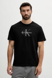 Calvin Klein Jeans t-shirt fekete, nyomott mintás, LV04RB862G - fekete XS