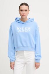 Tommy Hilfiger pamut melegítőfelső nyomott mintás, kapucnis, DW0DW20306 - kék L