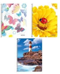 Herlitz kockás spirálfüzet A5, 160 lapos - többféle