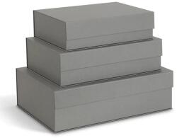 Bigso Box of Sweden tároló dobozok 3 db szürke - szürke Univerzális méret