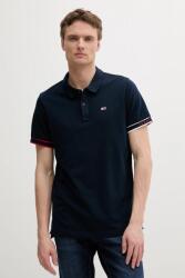 Tommy Jeans pamut póló sötétkék, sima, DM0DM21306 - sötétkék XL