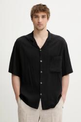 Barena Venezia selyem keverék póló Camicia Mola fekete, relaxed, CAU5079.4151 - fekete 52
