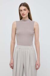 HUGO BOSS mellény félgarbó nyakú, bézs, 50473237 - bézs L - answear - 61 990 Ft