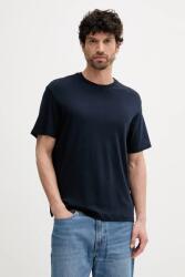 Calvin Klein pamut póló sötétkék, sima, LV04LB275G - sötétkék M