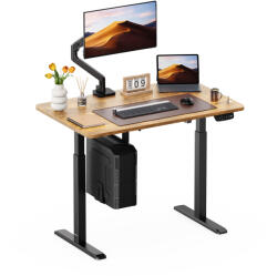 StableDesk Birou reglabil electric StableDesk, 1 motor, Touchscreen, Ridica 80 kg, Ergonomic, 3 Functii de Memorie, Sistem Anti-Coliziune, Timer, Inaltime 73.5-1 (SD-102-NE-D-LR-120x67)