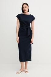 Tommy Hilfiger pamut ruha sötétkék, maxi, egyenes, WW0WW45159 - sötétkék XS