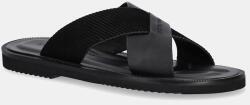 Giorgio Armani bőr papucs fekete, X4P124 XR340 K001 - fekete Férfi 45