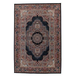 Bakhtar Perzsa szőnyeg sötétkék TABRIZ 80x120 prémium perzsa szőnyeg akrilból (872421DB80120)