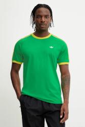 adidas Originals pamut póló Q2 Monogram Cal zöld, sima, JP4432 - zöld S