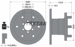 TEXTAR féktárcsa TEXTAR 93042801 for IVECO (93042801)