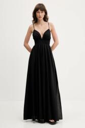 HUGO BOSS pamut ruha fekete, maxi, harang alakú, 50536456 - fekete 42