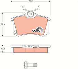 TRW Fékbetét készlet TRW GDB1578 for SEAT, VW, AUDI (GDB1578)