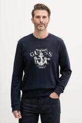 GUESS pamut melegítőfelső sötétkék, nyomott mintás, M5GQ07 KCS31 - sötétkék M