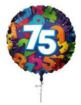  Szám, Számos lufi 18" 45cm - 75-ös lufi, 406075 (LUFI413823)