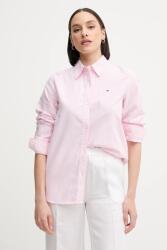 Tommy Hilfiger pamut ing női, galléros, rózsaszín, regular, WW0WW46111 - rózsaszín 38