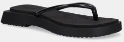 Calvin Klein Jeans flip-flop SQ LOW WEDGE SANDAL STITCH fekete, platformos, YW0YW01716 - fekete Női 40