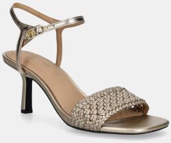Tommy Hilfiger szandál METALLIC LTHR KITTEN SANDAL sárga, FW0FW08611 - arany Női 37