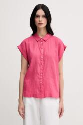 Benetton len ing galléros, bézs, regular - rózsaszín XS