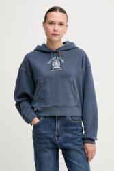 Tommy Hilfiger pamut melegítőfelső nyomott mintás, kapucnis, DW0DW20311 - kék L