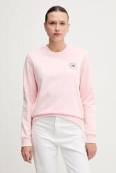 Tommy Hilfiger pamut melegítőfelső rózsaszín, nyomott mintás, DW0DW20639 - rózsaszín S