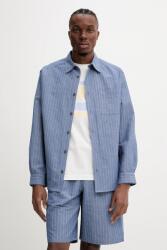 APC A. P. C. lenvászon ing chemise malo galléros, relaxed, COHFW. H12532 - kék M