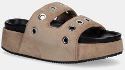 Inuikii papucs velúrból Suede Studs barna, platformos, 1004.005. 0151.163 / 70103-153 - barna Női 38