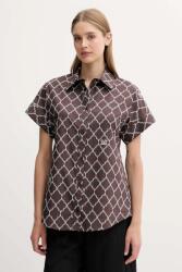 Max Mara Beachwear pamut ing galléros, barna, regular, 2516111029600 - barna 38
