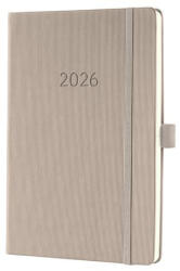 Sigel Naptár, A5, heti, 2026, kemény borító, SIGEL "Conceptum", taupe (C2660)