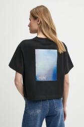 Calvin Klein Jeans pamut póló fekete, LV047AB811 - fekete XL