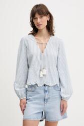 Superdry blúz pamutból mintás, W6012100A-2U7 - kék M