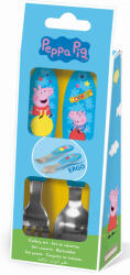 Peppa malac Hooray fém ergo evőeszköz készlet - 2 darabos - szukits