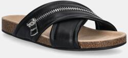 JW Anderson bőr papucs Biker Slide fekete, SN0107 LA0268 999 - fekete Női 36