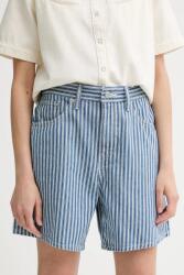 Levi's farmer rövidnadrág HIGH BAGGY SHORT sima, magas derekú, A9311 - kék 24