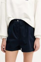 Tommy Jeans rövidnadrág sötétkék, sima, magas derekú, DW0DW21643 - sötétkék 29