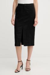 Calvin Klein Jeans szoknya vászonkeverékből - fekete XS